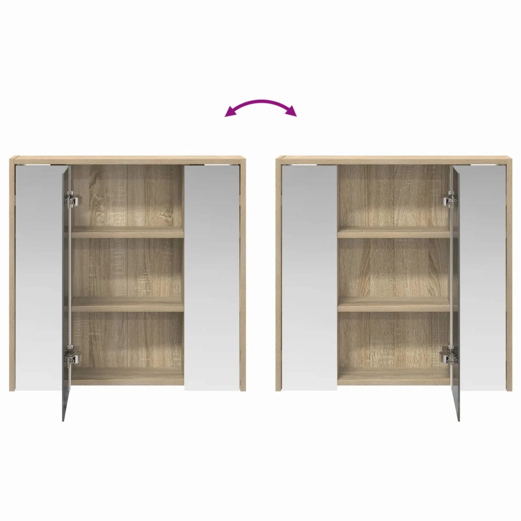 Mobiletto per specchio da bagno Rovere Sonoma 889153