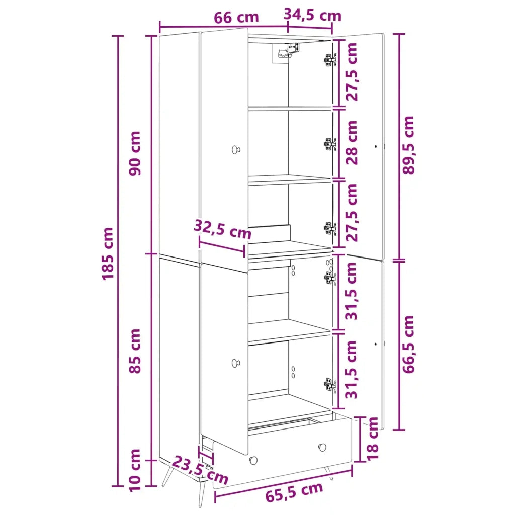 Set di armadi 2 pz Legno ingegnerizzato 3416856