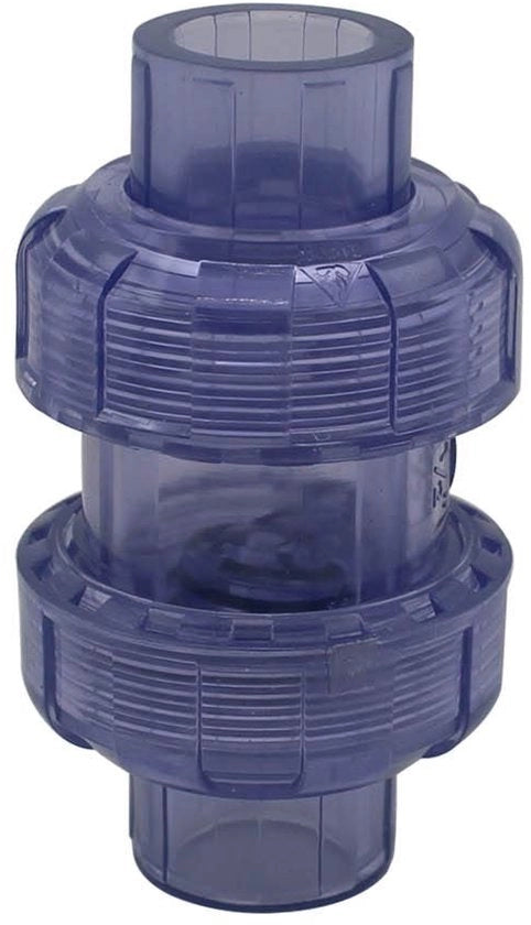 Valvola di ritorno 32mm - Scarico - PVC - Valvola a vite - Accessori - In vetro trasparente