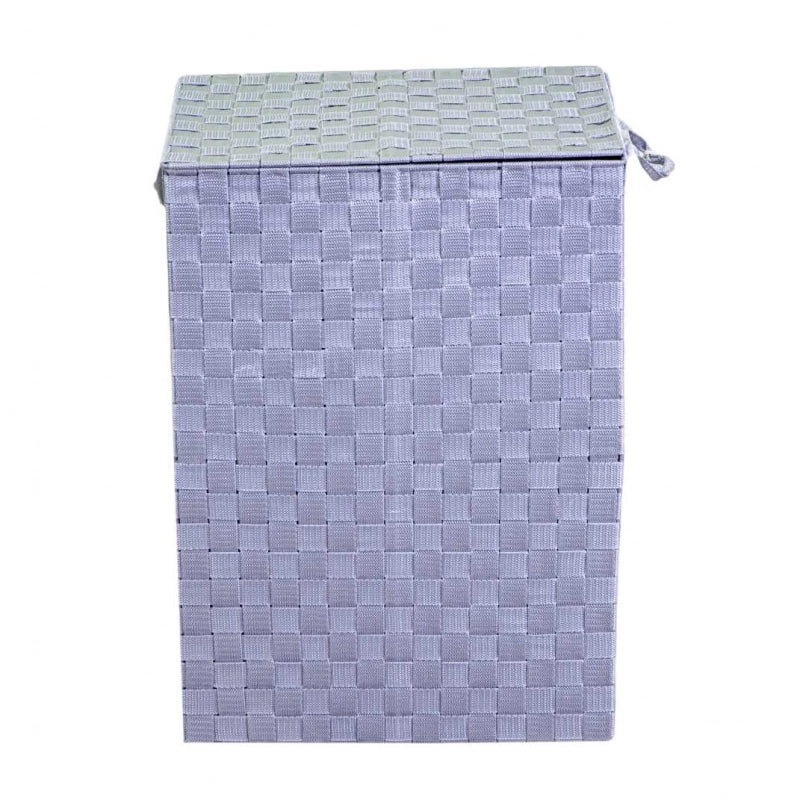 Cestone poliestere 1-3 grigio foderato rettangolare cm 40x30h55