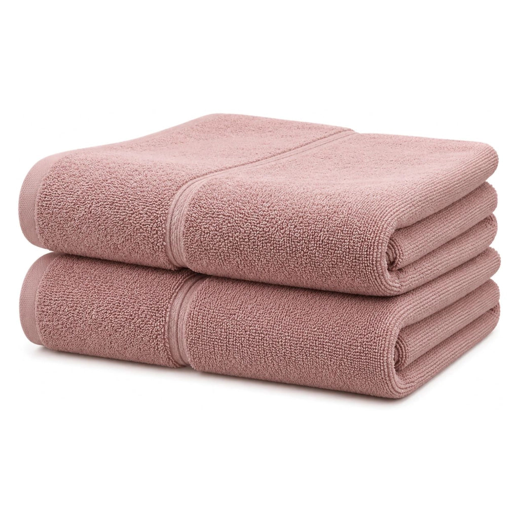 Sanonefa, set di Asciugamani 100% Cotone set da 2, Rosa