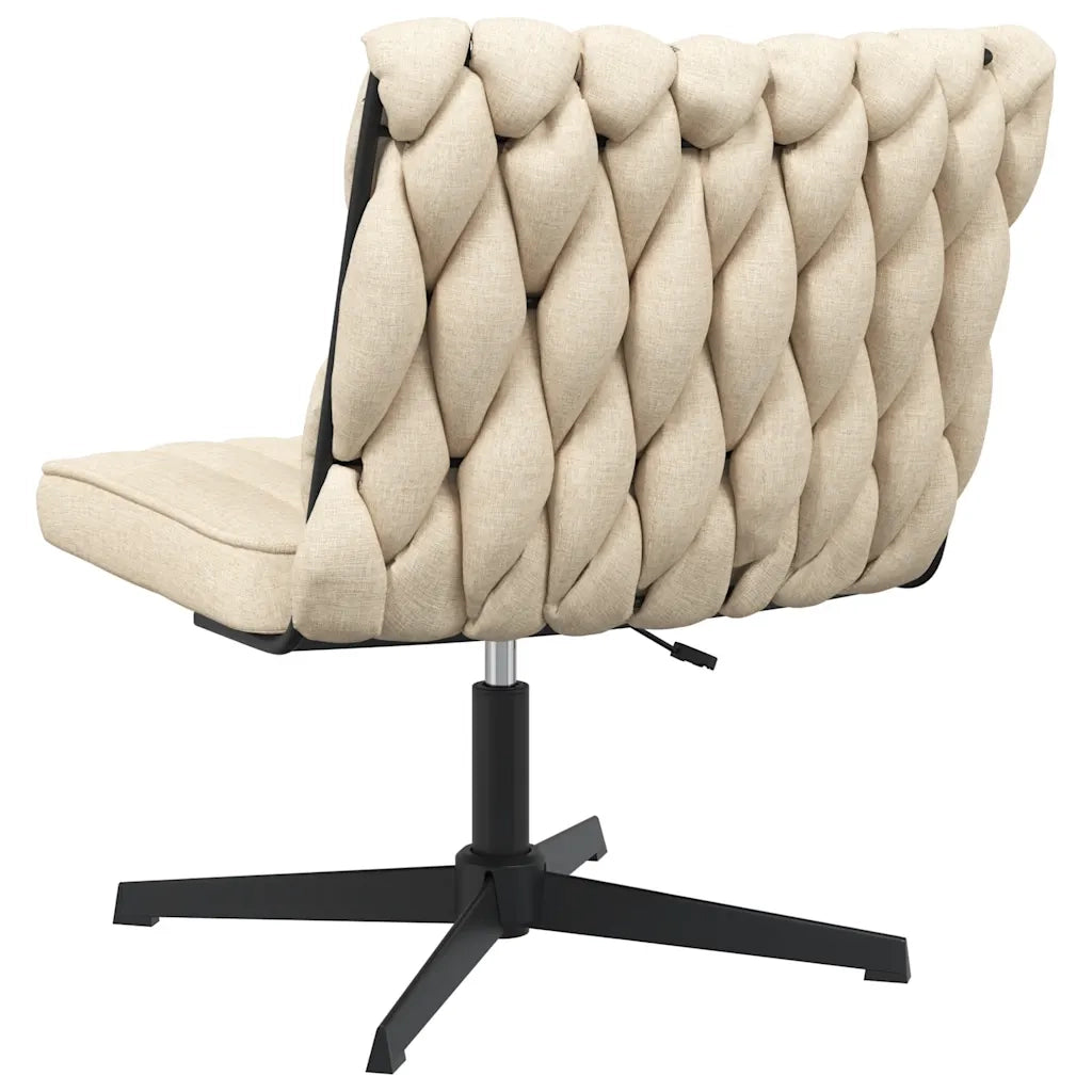 Sedia da Ufficio Girevole Crema in Tessuto 4105403