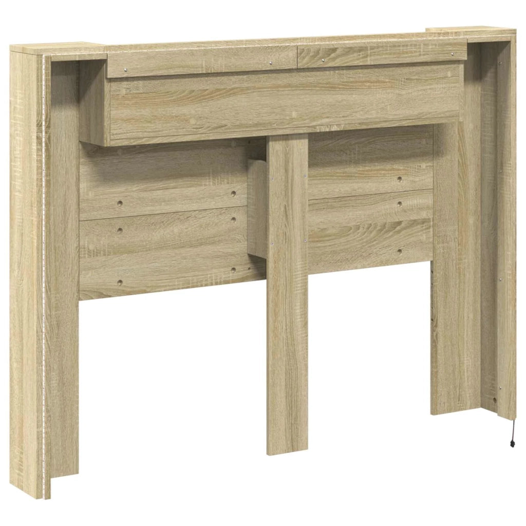 Testiera | Testata con Mobile e LED Sonoma 140 x 16,5 x 103,5 cm