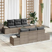 Set Divano da Giardino 7 pcs Grigio polyrattan 3356571