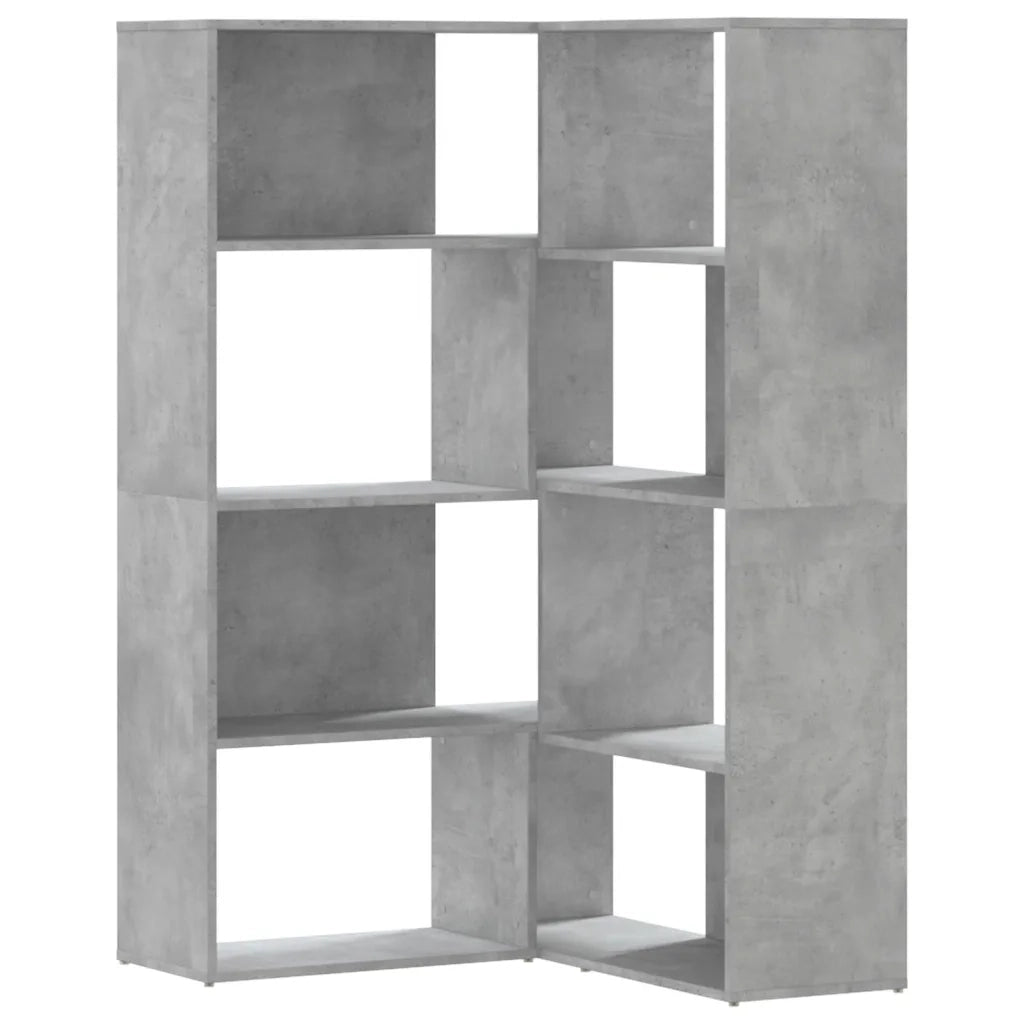 Libreria a 4 Ripiani Grigio Cemento 85x85x140 cm in Truciolare 3307813