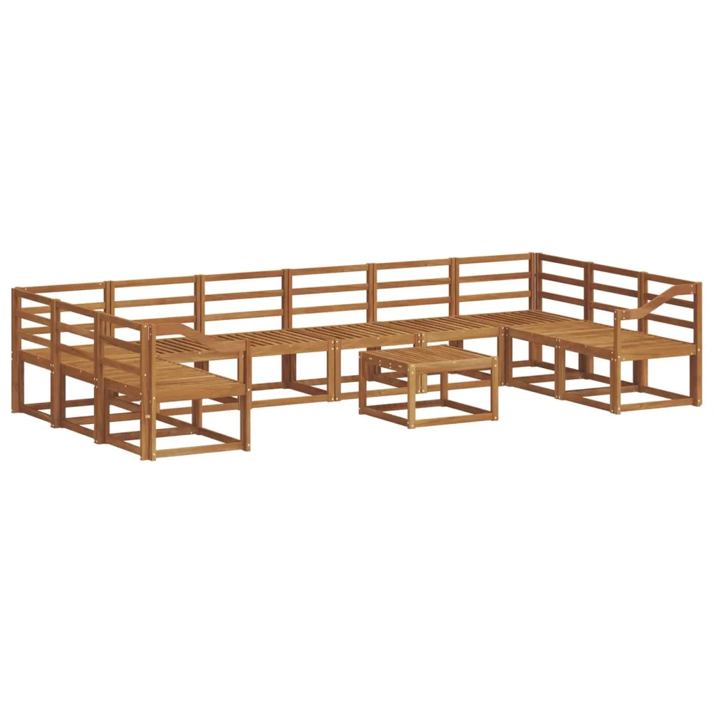 Set di divani da esterno 11 pcs Naturale