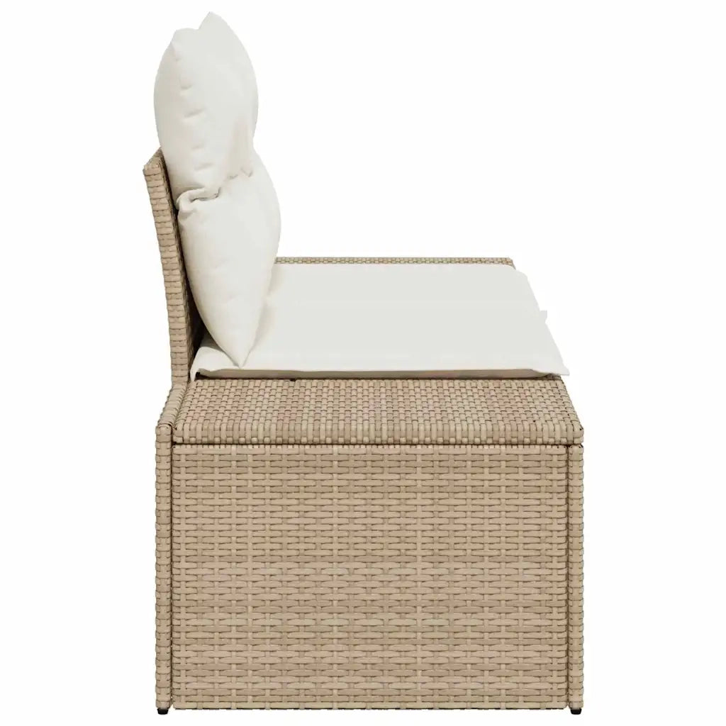 Divano da giardino Beige 184 x 62 x 69 cm polyrattan 42006796