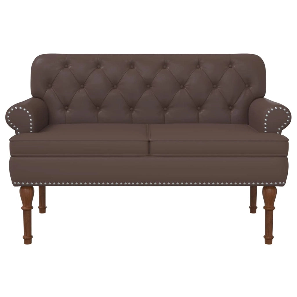 Loveseat con bottoni imbottiti Marrone 120 x 65 x 77 cm 42041858