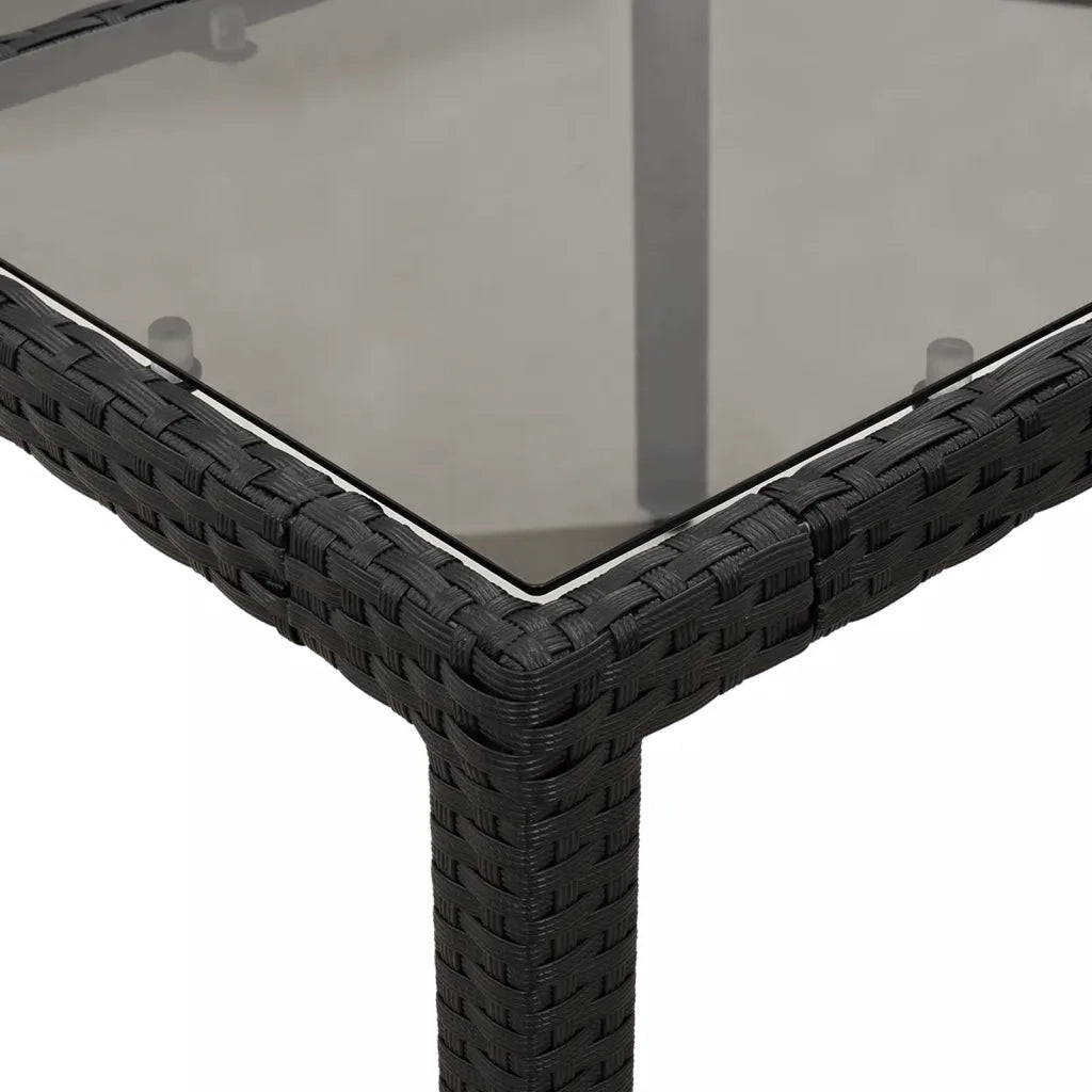 Set da Pranzo da Giardino con Cuscini 5 pz Polyrattan e Vetro 3278539