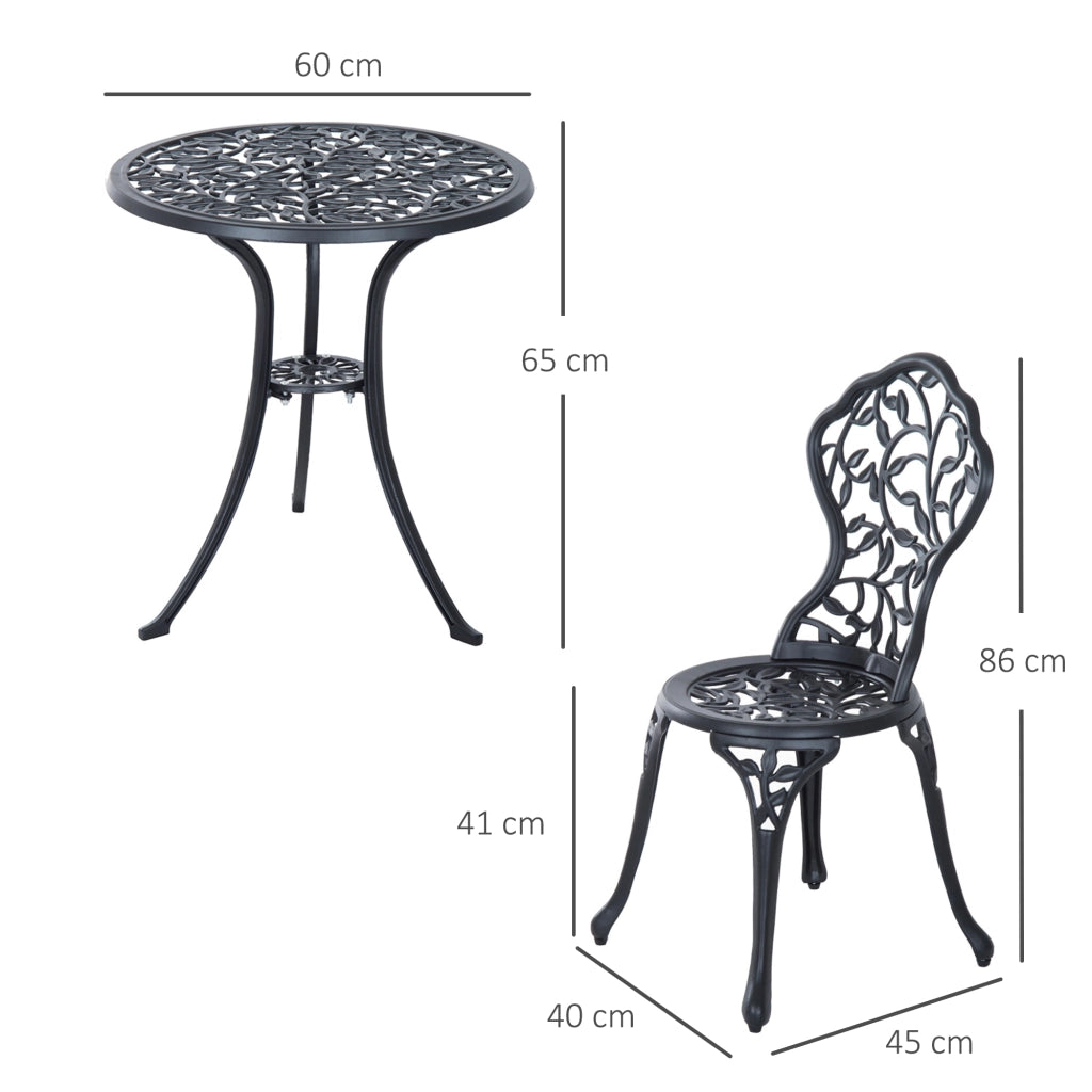 Set da bistrot 3 pezzi ¨C Minimal ¨C nero