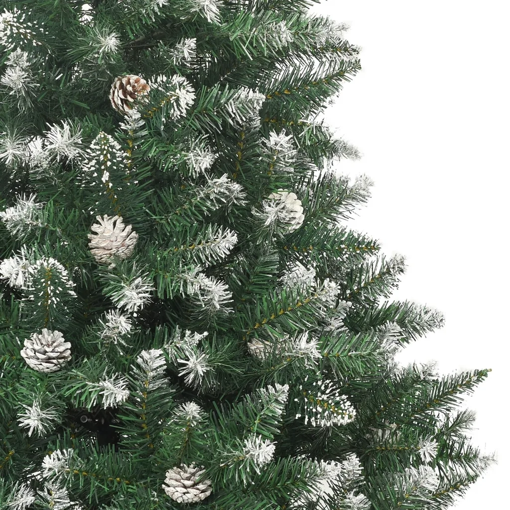 Albero di Natale Artificiale-Albero Natalizio con Base 210 cm PVC