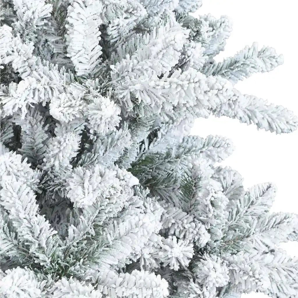 Albero di Natale Artificiale Snodato Foderato di Neve Bianco 42019328