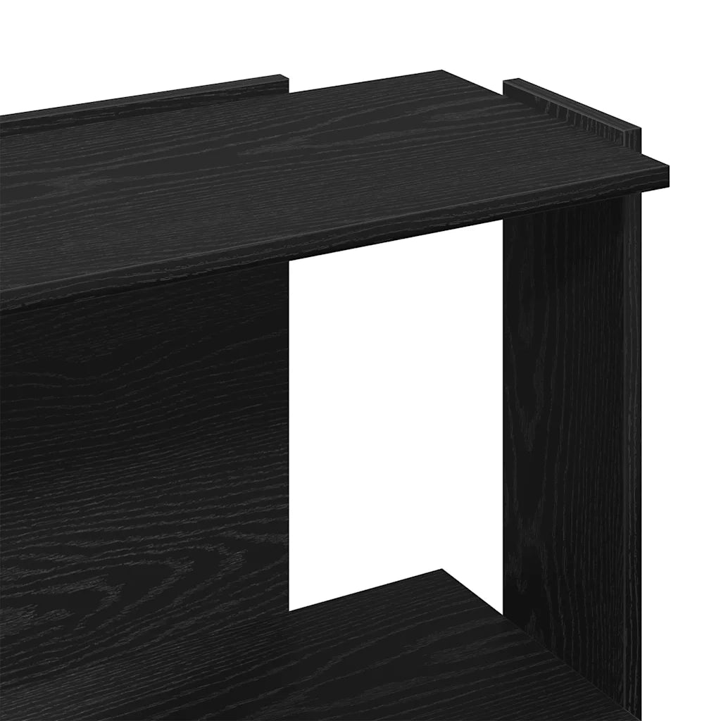 Libreria a 3 Ripiani Nera 60x30x80 cm in Legno Multistrato 860257