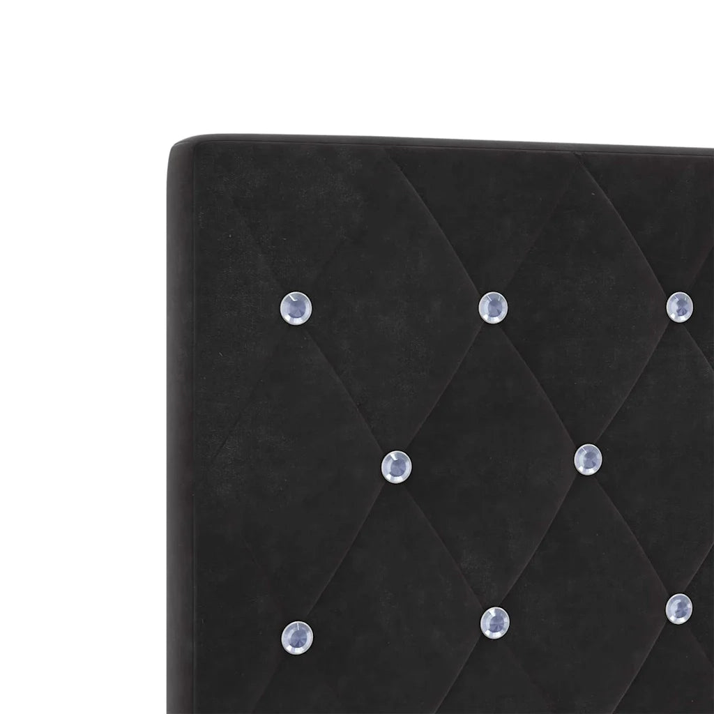 Testiera | Testata LED con strisce LED con Testiera | Testata Nero 100 cm Velluto