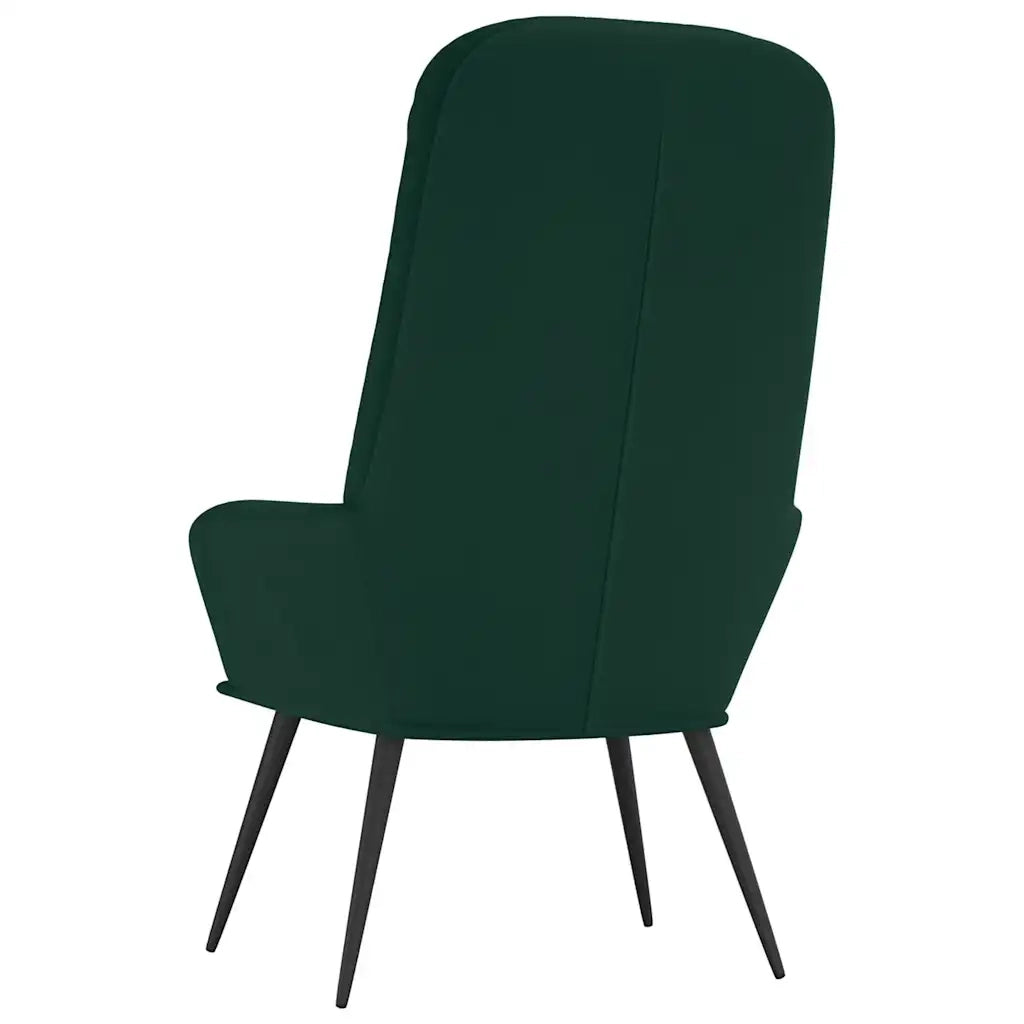 Poltrona | Sedia Relax Verde Scuro in Velluto