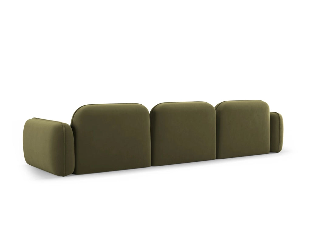 Cosmopolitan Design - Divano modulare "Sydney" 4 posti in velluto verde chiaro 