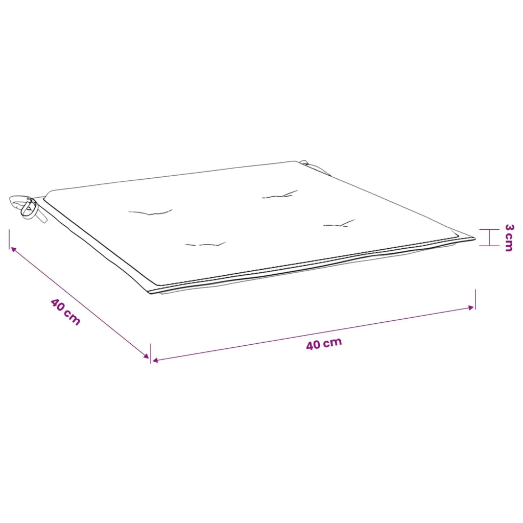 Cuscini per Sedia 2 pz Motivo a Foglie 40x40x3 cm Tessuto 361023