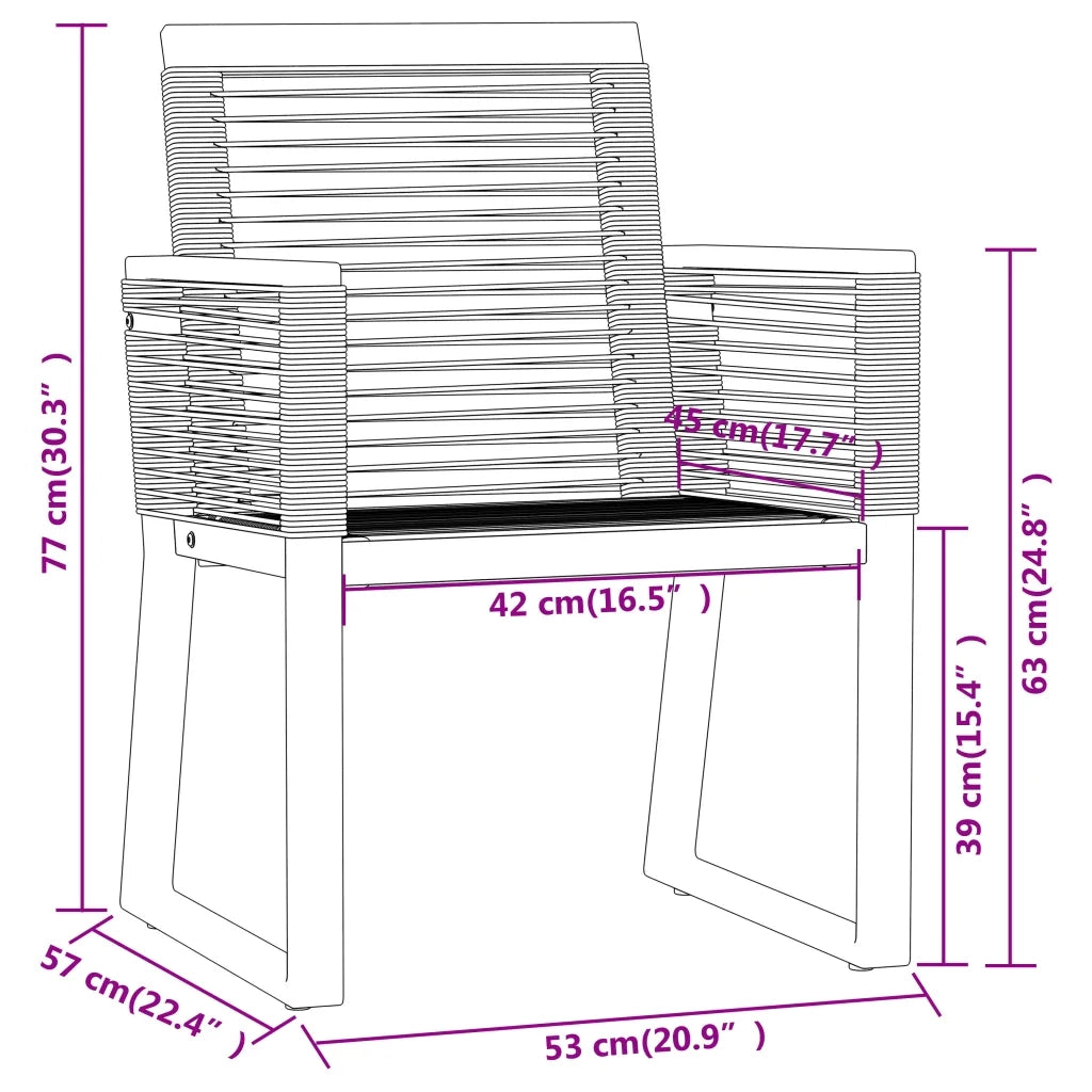 Set da Pranzo per Giardino 9 pz con Cuscini Nero 3099160
