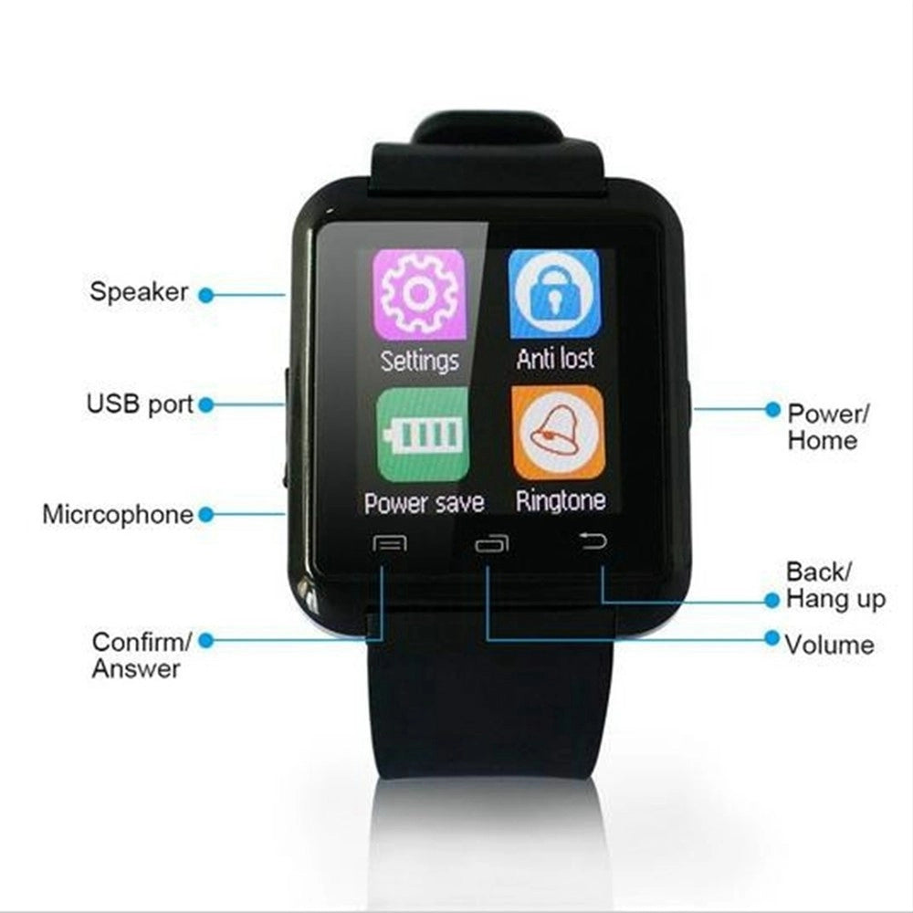 Trade Shop - U8 Orologio Bluetooth Smartwatch Android Touchscreen Cellulare Vivavoce Musica -