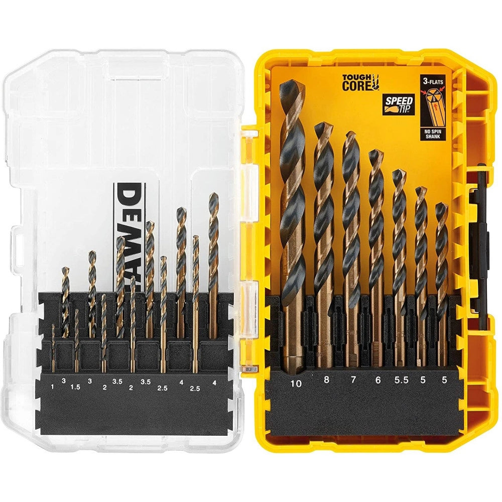 Dewalt black & gold set di 19 punte hss per metallo