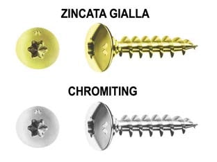 VITI PANEL-VIT TC TESTA FUNGO TORX CON COLLARE CHROMITING- - ø mm.6x35 - 200 pezzi MUSTAD