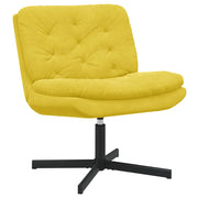 Poltrona Relax con Base Girevole Giallo 63 x 75 x 76 cm Velluto 42007366