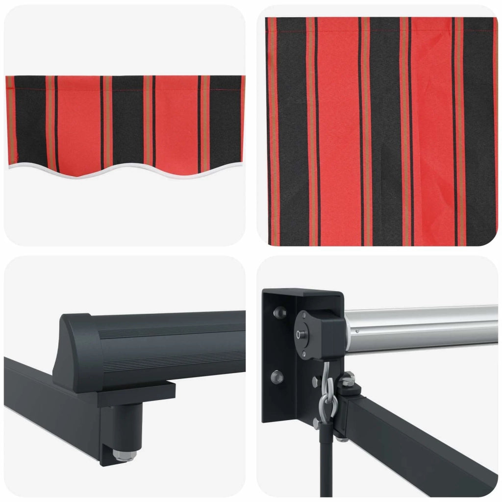 Tenda retrattile manuale con LED 3,5 x 2,5 m 3419440