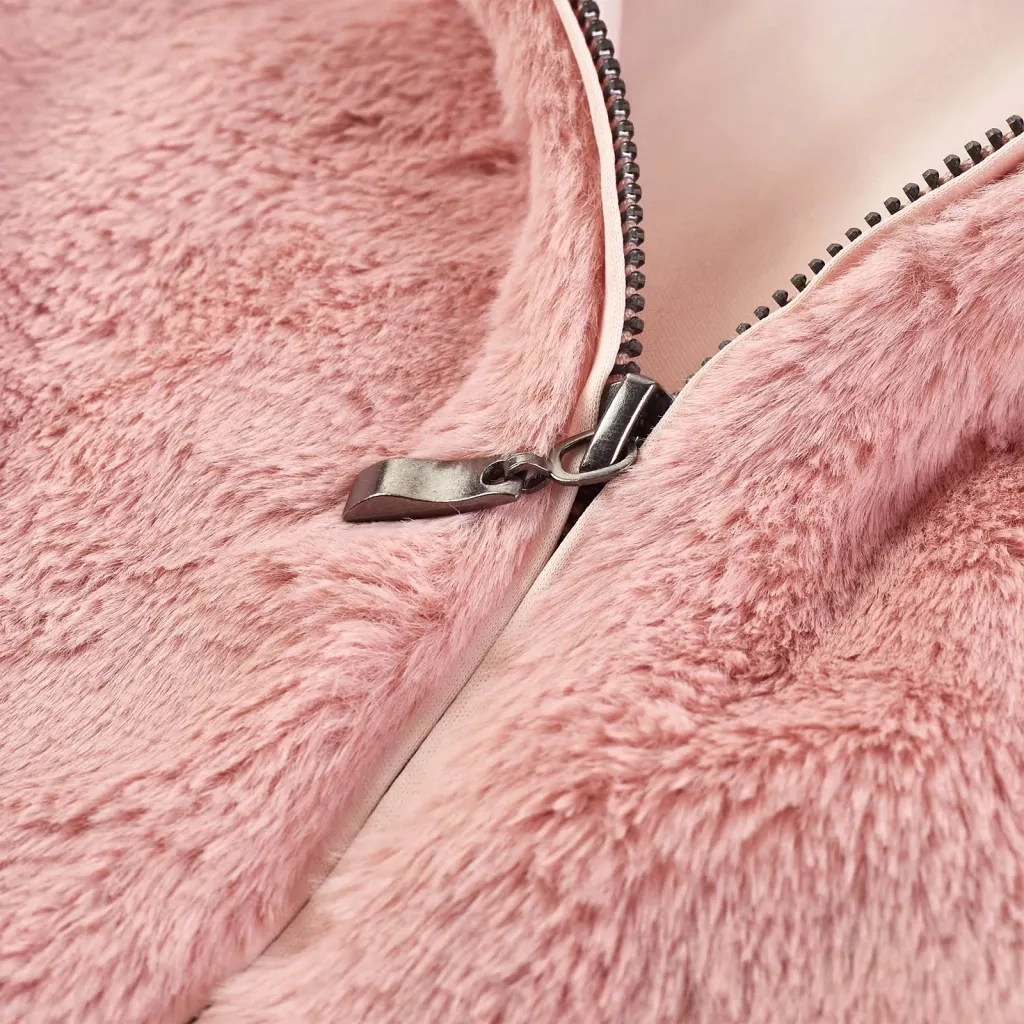 Cappotto per Bambini in Pelliccia Sintetica Rosa 128 13862