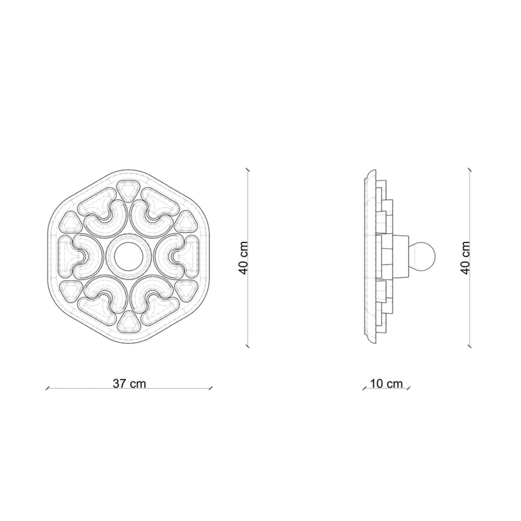 Applique Decò Phytia Ceramica Multicolor 1 Luce E27 C2800
