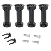 KIT PIEDI CON BASE E PINZA PER MOBILI Ø 40 mm - 100 mm - 130h