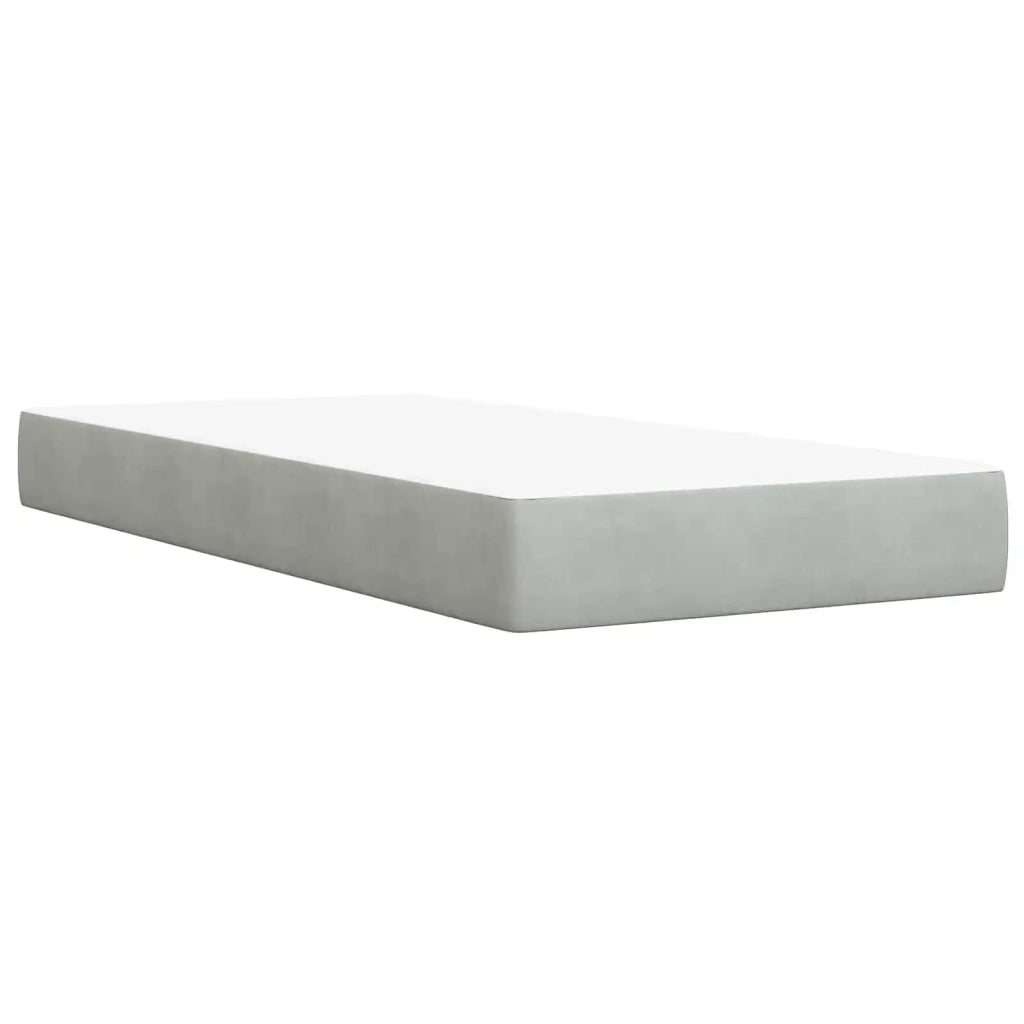 Letto Ottomano con Materasso e LED Grigio Chiaro 200 x 200 cm 3458484
