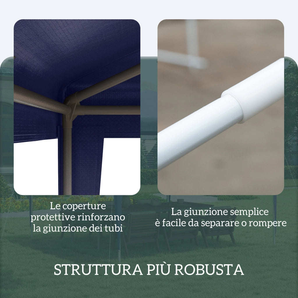 Gazebo Pieghevole 3x3 m ¨C Xylo ¨C Blu Anti UV Portatile Giardino