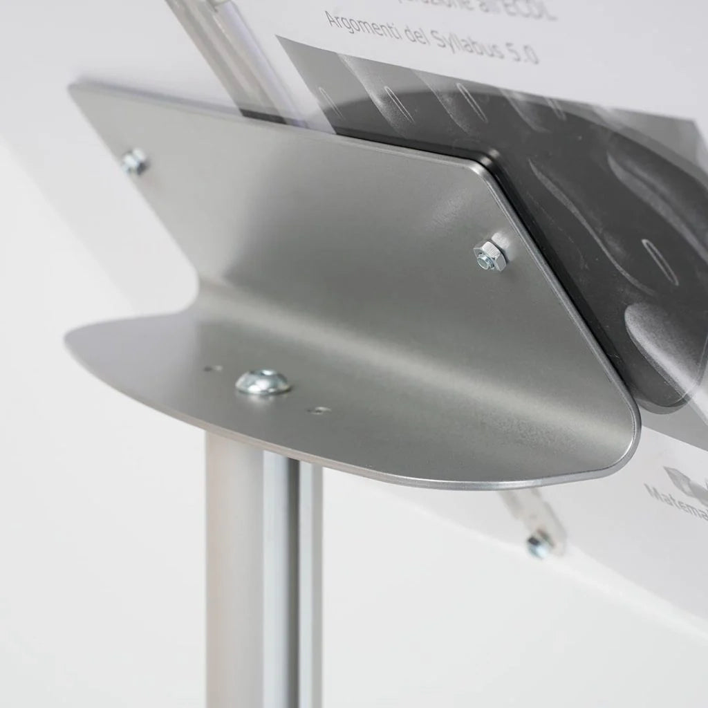 Espositore in plexiglass leggio con anelli