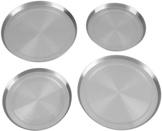 Set di 4 Coperture di Coperchio - Copertura Protettiva per Piastra Cottura - Diametro 17 o 21 cm - Adatto per Piastra Cottura Elettrica - Inox