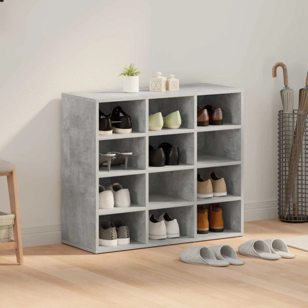 Mobile per scarpe-Scarpiera Grigio cemento 77,5 x 30 x 67 cm