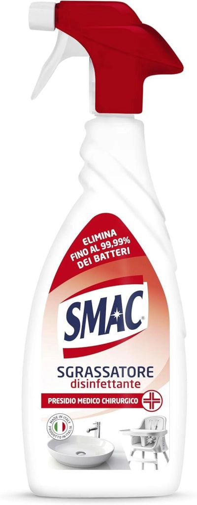 SMAC MAXI PACCO DA 12 PEZZI DI SPRAY SGRASSATORE 650 ML DISINFETTANTE CON CANDEGGINA