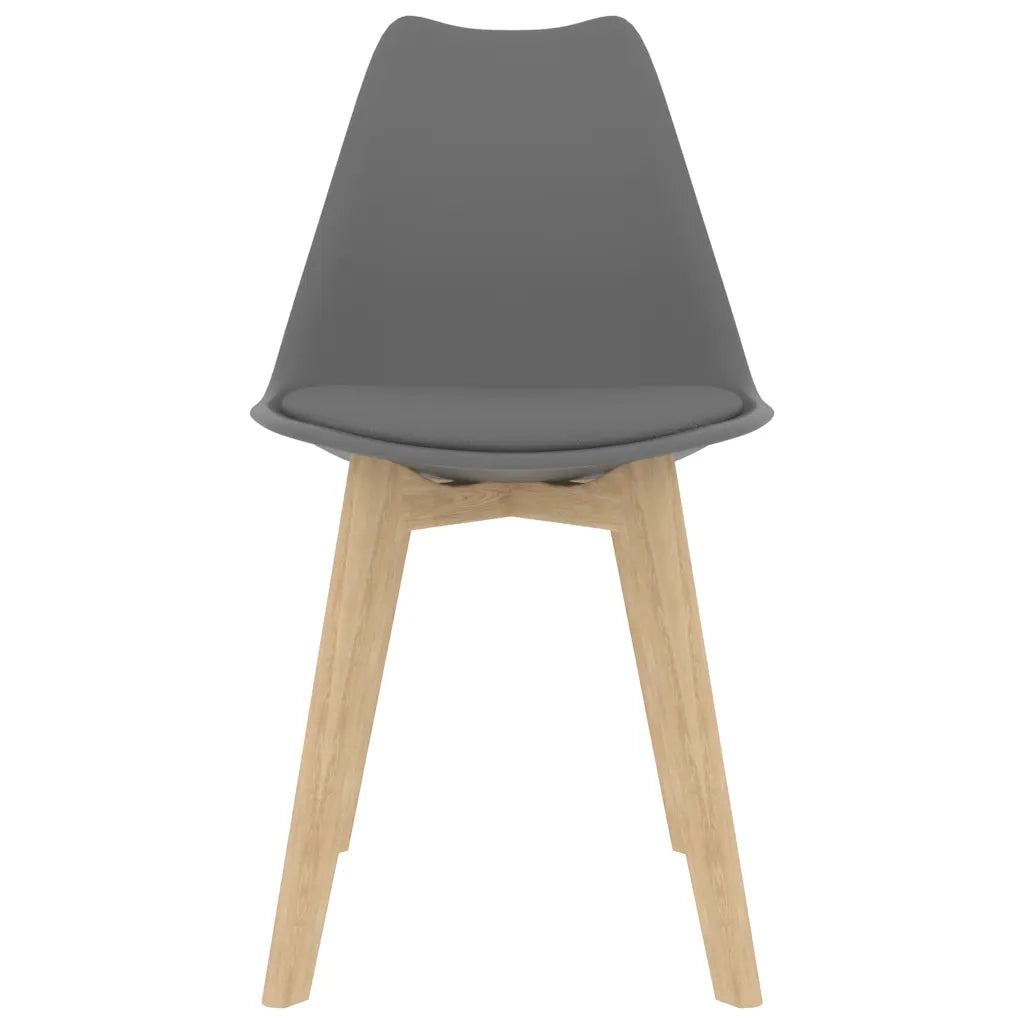 Sedie da Pranzo 4 pz Grigie in Plastica 244786