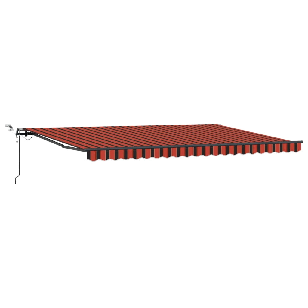 Tessuto per Tenda arancione e marrone 500 × 350 cm Poliestere 3331484