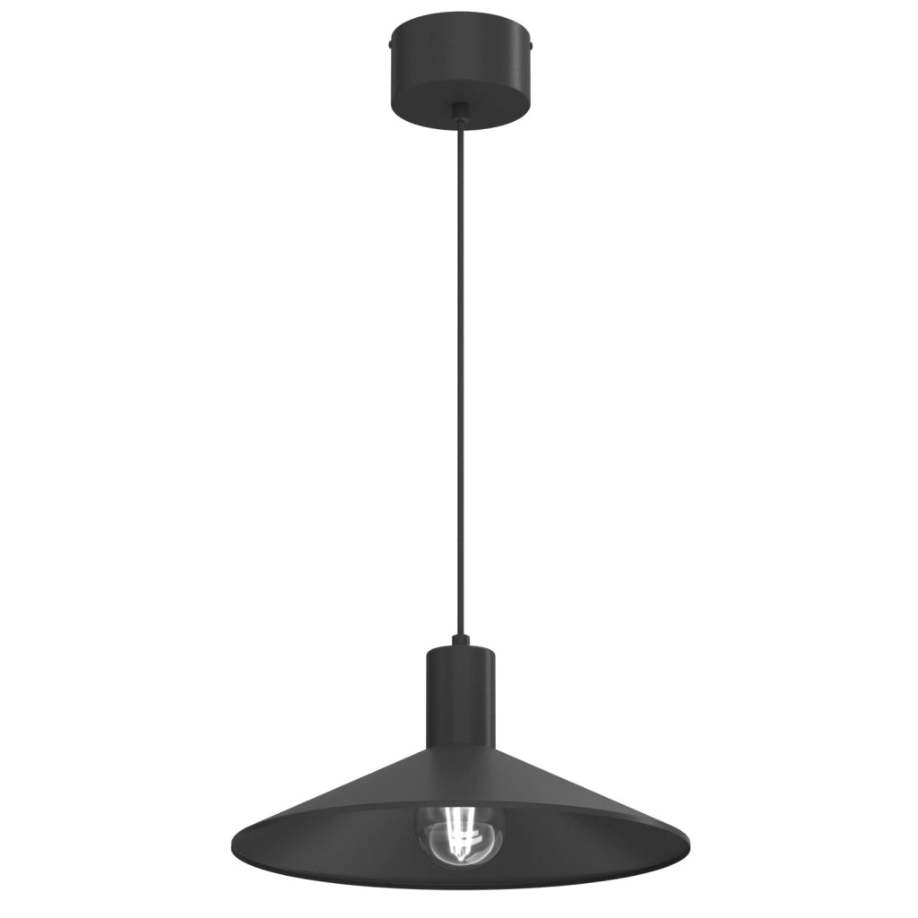 Lampada a sospensione Nox 1xE27 nera 36 cm Luminex