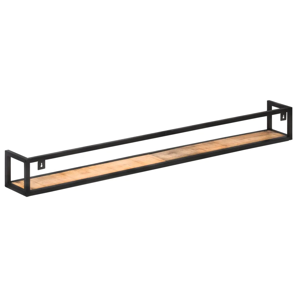 Mensole a Muro 2 pz 160 cm in Legno di Mango Grezzo 320676