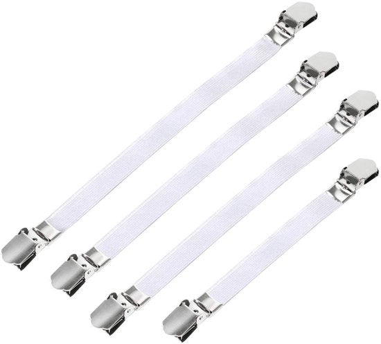 Clip di fissaggio per tavolo in tessuto - 4 pezzi - progettate per un design sottile - per uso su tavoli con striscia di tessuto