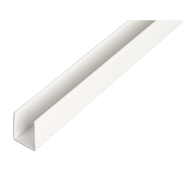PROFILO AD U 10X10X2000MM PVC BIANCO