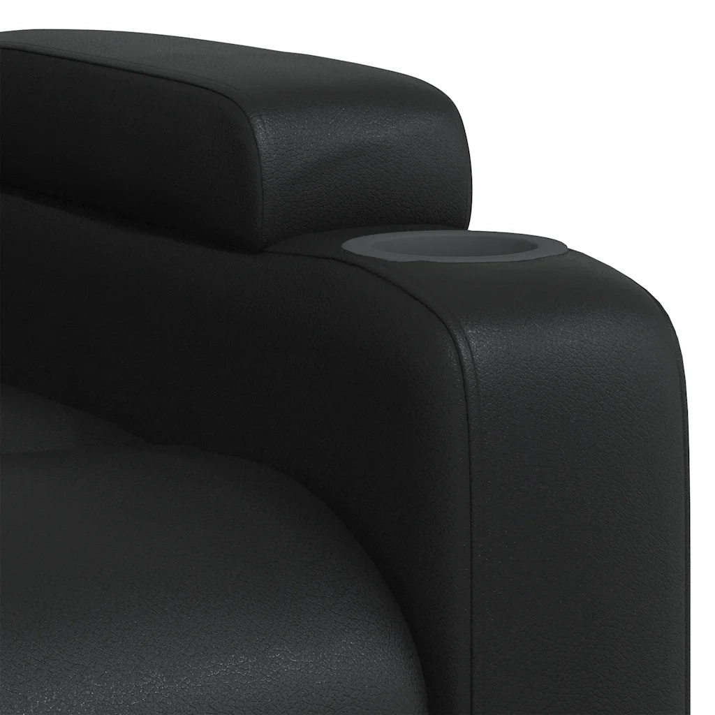 Poltrona | Sedia Relax reclinabile nera in similpelle