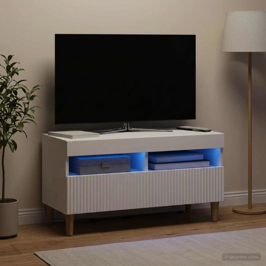 Mobile TV LED Bianco Legno ingegnerizzato 896775