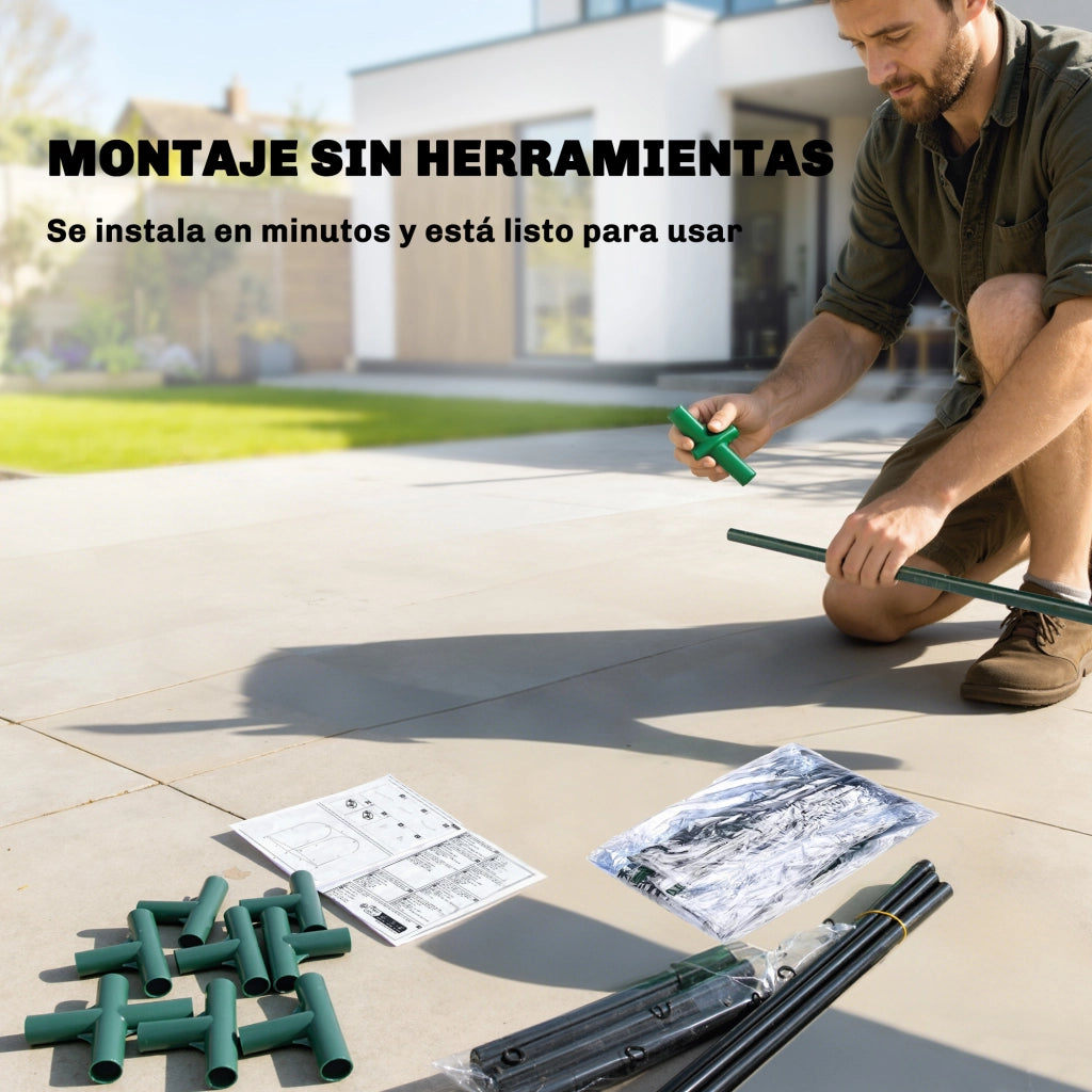 Mini Serra Portatile per Interni ed Esterni ¨C Zephmum ¨C Verde 68x50x70 cm
