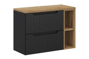 Set mobili bagno 80 cm con piano Nova Black 80 cm