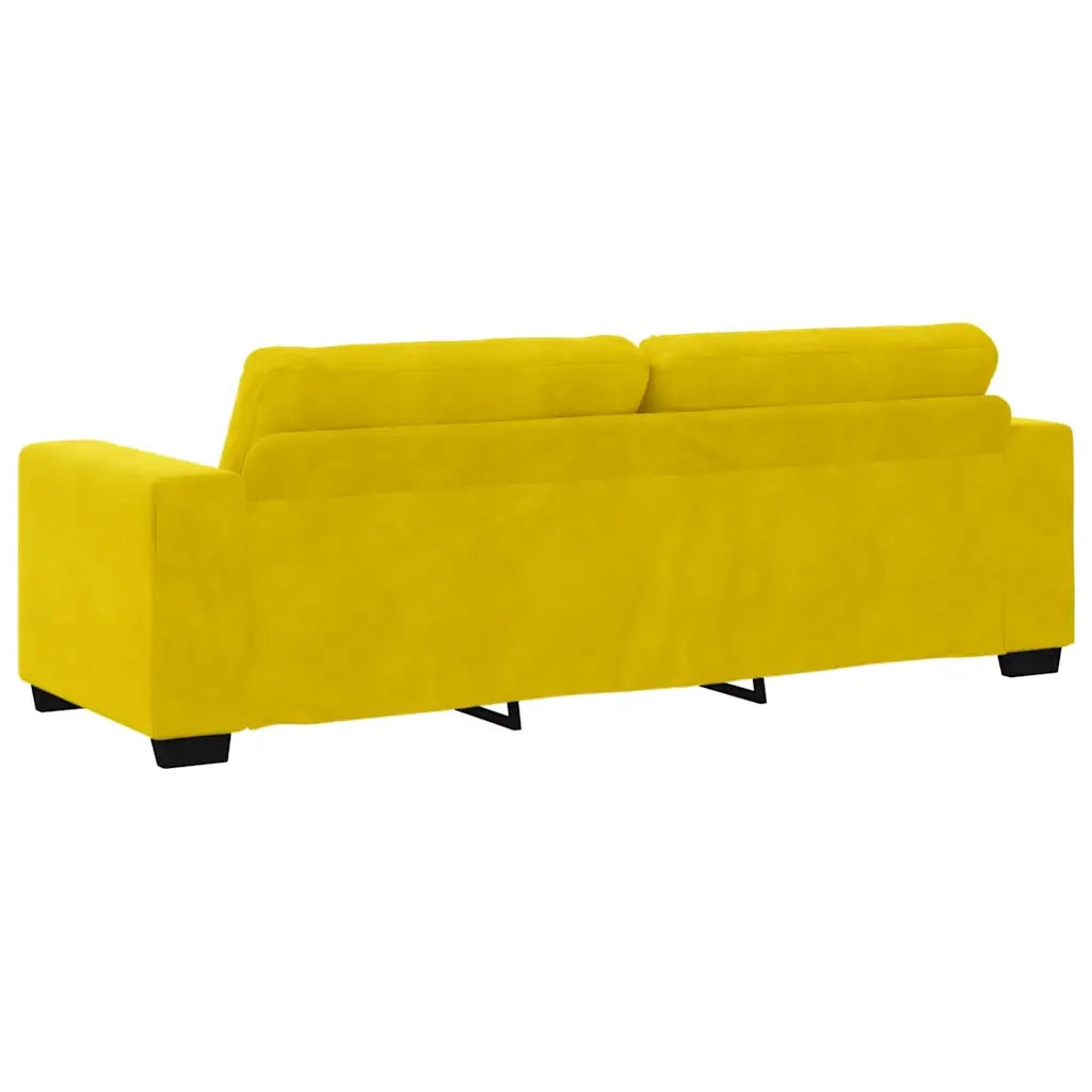 Set di divani con cuscino 3 pcs Giallo 221 x 78 x 80 cm Velluto 3324645