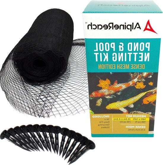 Reticolo per laghetto per pesci koi 45m x 45m - Rete pesante per copertura laghetto contro foglie - Protezione per pesci koi dagli uccelli gatti predatori - Rete con protezione UV - Riciclabile