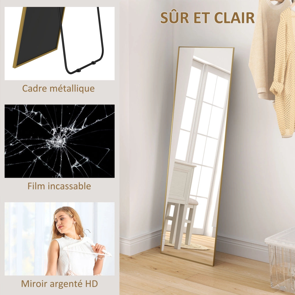 Specchio a Pieno Lunghezza ¨C Minimal ¨C 50x160 cm Nero
