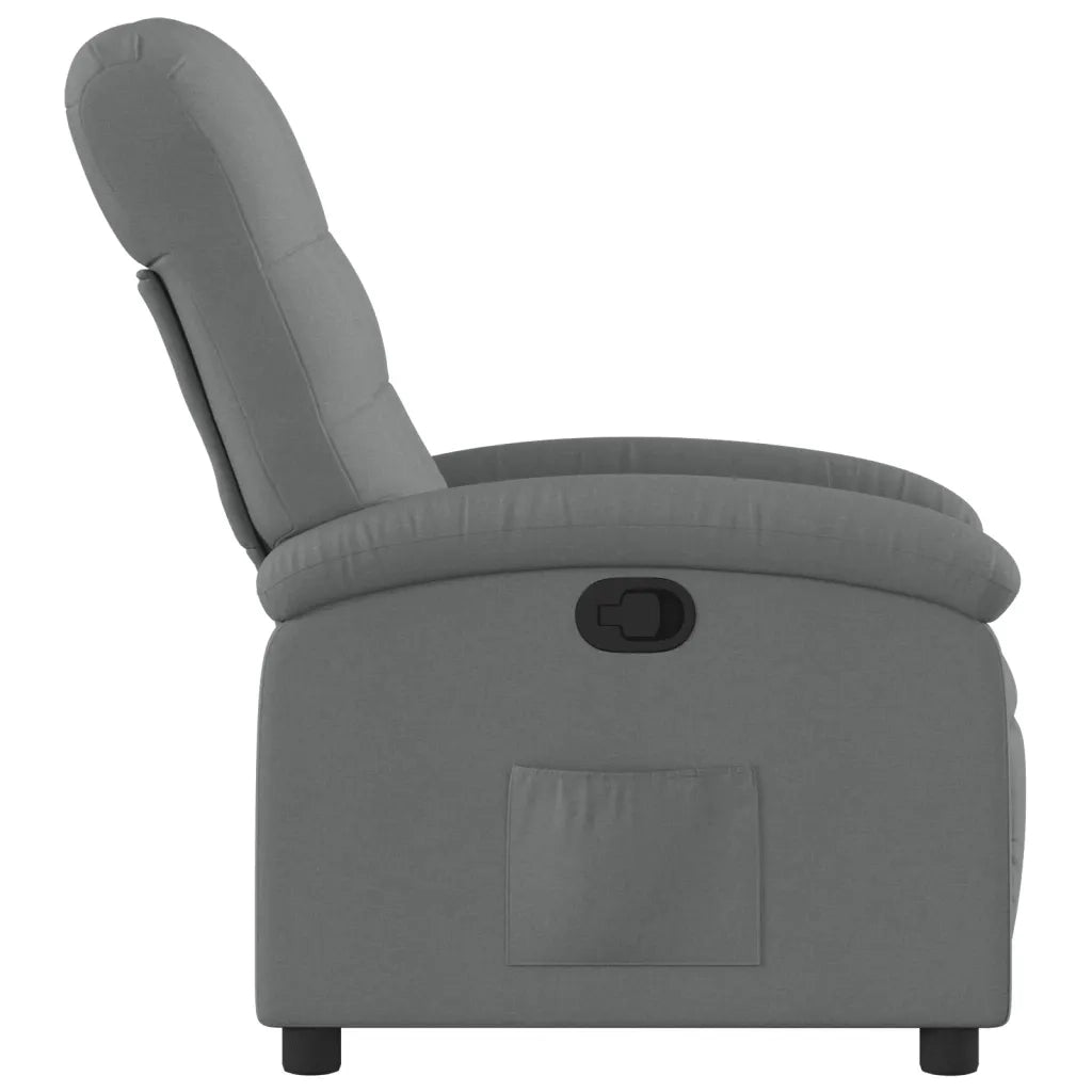 Poltrona reclinabile in tessuto grigio scuro 3205381